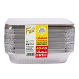 Fun Ramadan Mega Pack Aluminium Container with lid 3500CC 50pcs  [40+10FREE]