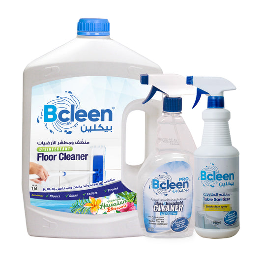 Bcleen® Home Cleaning Combo Floor Cleaner +Glass cleaner + Table Sanitizer