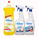 Bcleen® Clean Kitchen Combo (Dishwashing Liquid 1L + Oven Cleaner 750ml + Kitchen Cleaner 750ml)