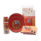 Fun® Christmas Bundle (Plates, Cups, Napkin Table Cloth) Camel Art