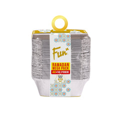 Fun Ramadan Mega Pack Aluminium Container with lid 870cc 50pcs  [40+10FREE]