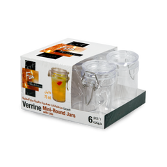 Fun Verrine Mini Round Jars with Lids 75ml [6pcs x 1pkt]