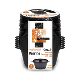 Fun® Verrine Mini Oval Casserole Pots with Lids 180ml Pack of 6