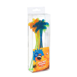 Fun® Palm-Tree Plastic Stirrers - Assorted Colours Pack of 12