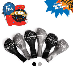 Fun Helium Black and Silver Balloon 12in - Congratulations [P:20pcsx1pkt]