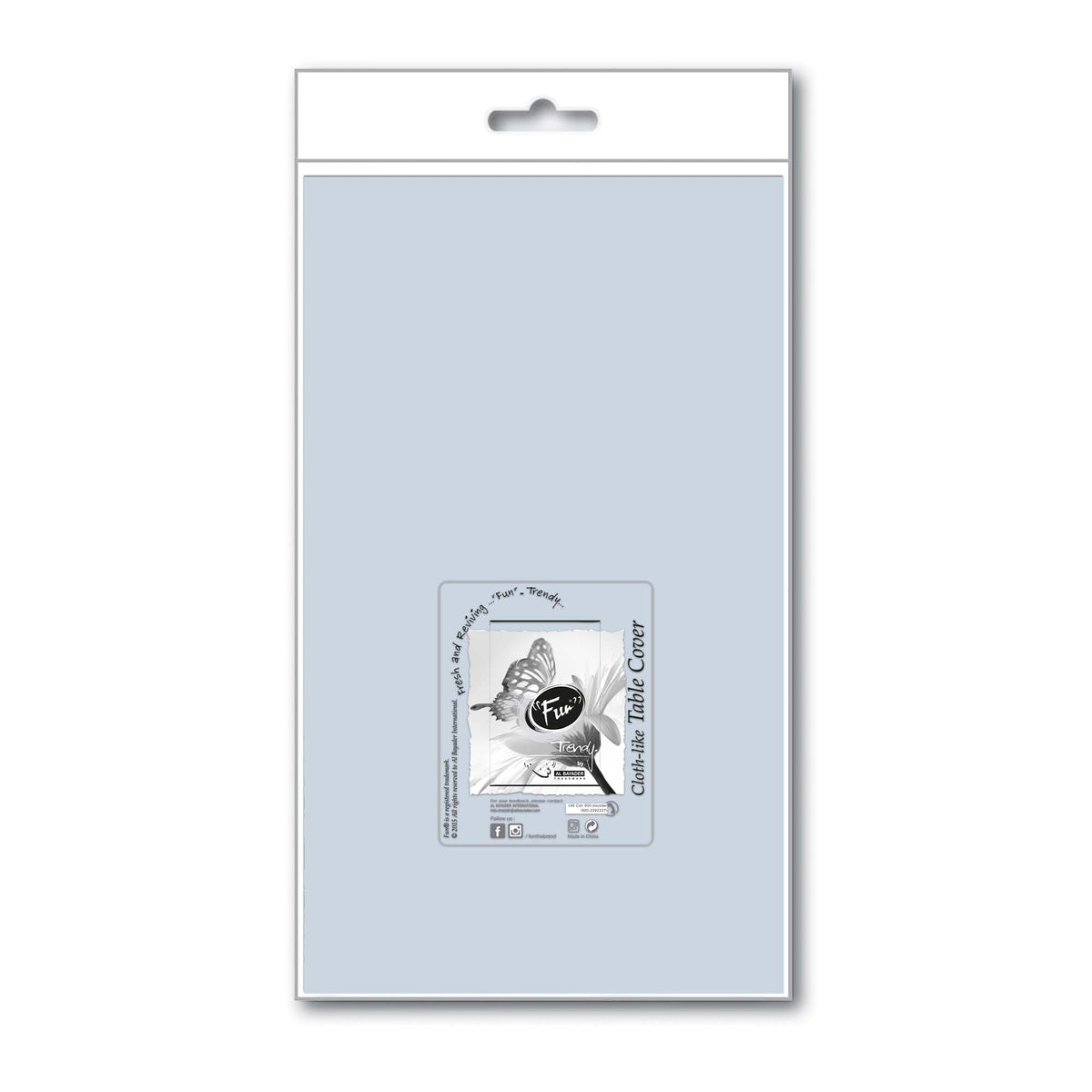 Fun Paper Light Blue Table Cover 1.2x1.8m [1pc]