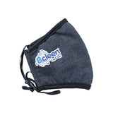 Bcleen® 3-Ply Medium Cloth Face Mask with Adjustable Elastic -Grey/Black
