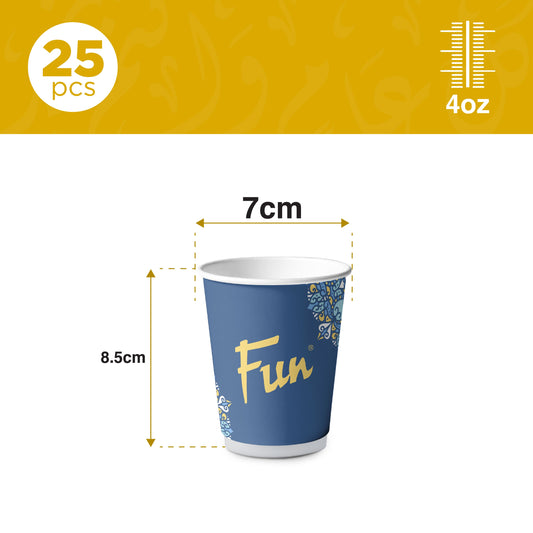 Fun Double-Wall Cups 4oz - Ramadan Printed [25pcs x 1pkt]