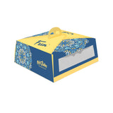 Fun® Ramadan Style Paper Cake Box 29x29x11.5cm, Blue (400gsm)