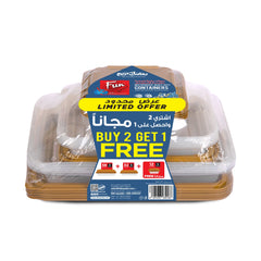 Fun Promopack Heavy Duty Plastic Container Set 58Oz(5Pcs) + 32Oz(5Pcs) + 12Oz(5Pcs)