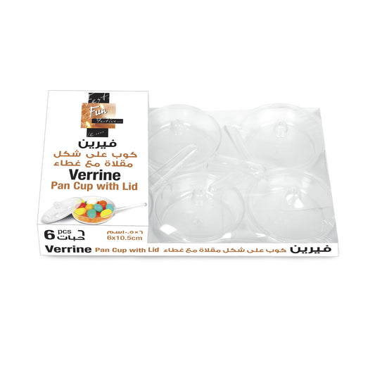 Fun® Verrine Pan Cups with Lids [6pcs x 1pkt]