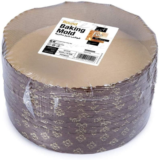 Fun® Paper Round Brown Mould 220x70mm [10pcs x 1pkt]