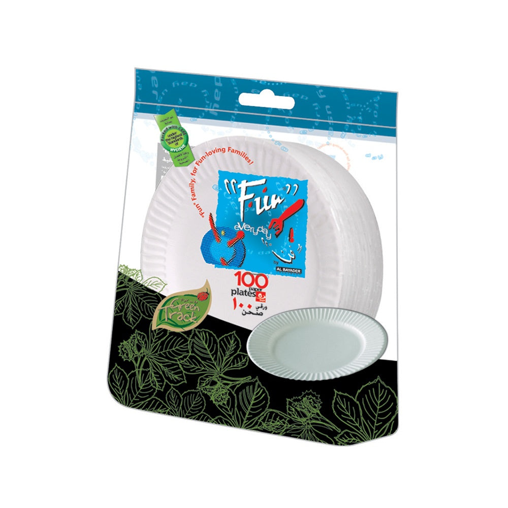 Fun® Standard Paper Plate 6 Inches - White Pack of 100