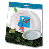 Fun® Standard Paper Plate 9 Inches - White Pack of 100