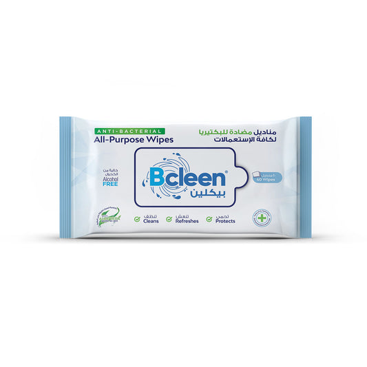 Bcleen® Antibacterial Fresh Wipes 20x17cm 45gsm [40 Wipes x 1pkt]