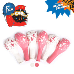 Fun Helium  Balloon Pink and White colors 12in - "Baby Girl" [P:20pcsx1pkt]